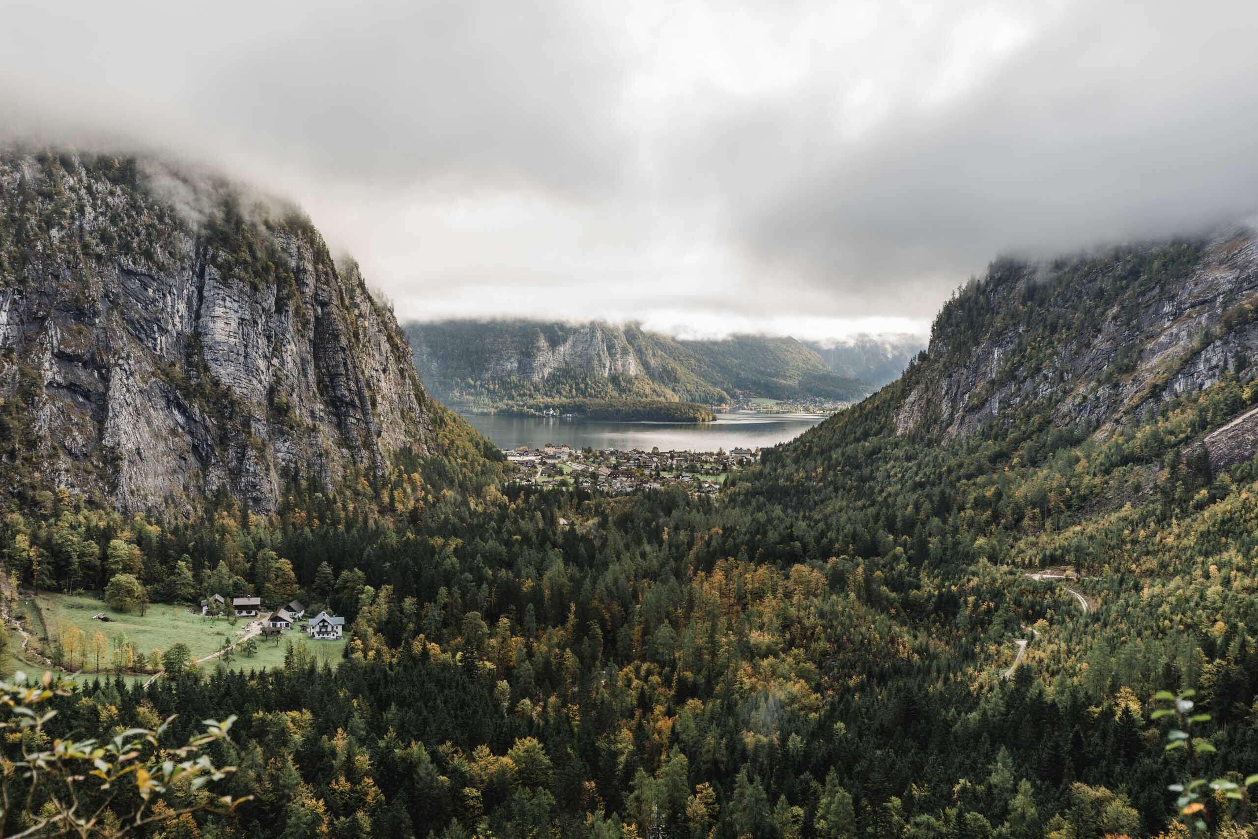 Ausblick vom Echerntal auf Hallstatt